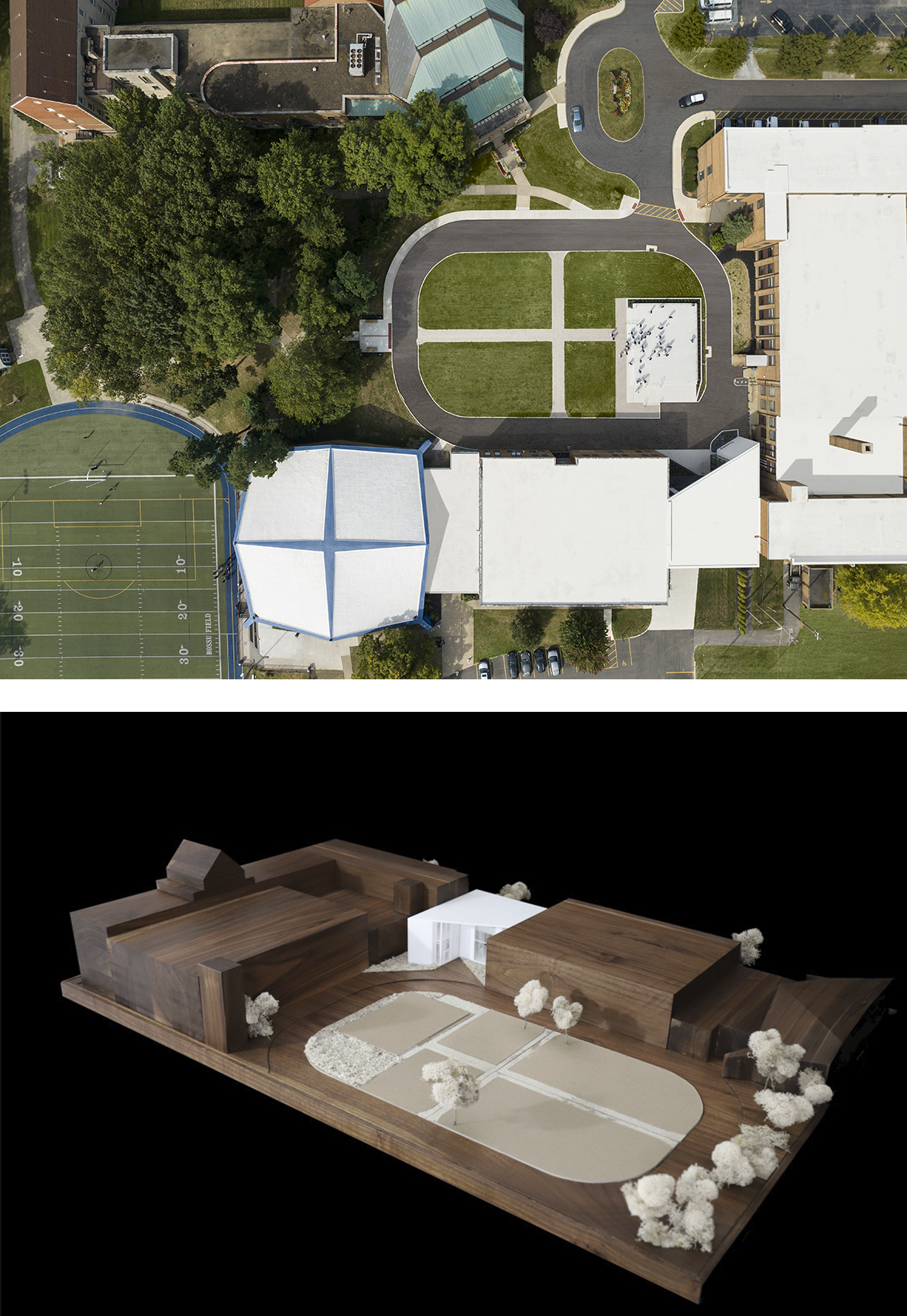 horton-harper_benedictine atrium_15 Drone and model